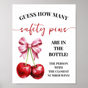 Cherry Wie viele Sicherheits-Buttone Kinderduschen Poster