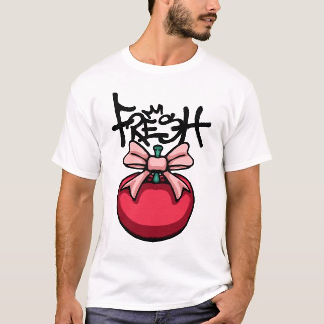 Cherry with Pink Bow streetwear T-Shirt (Vorderseite)