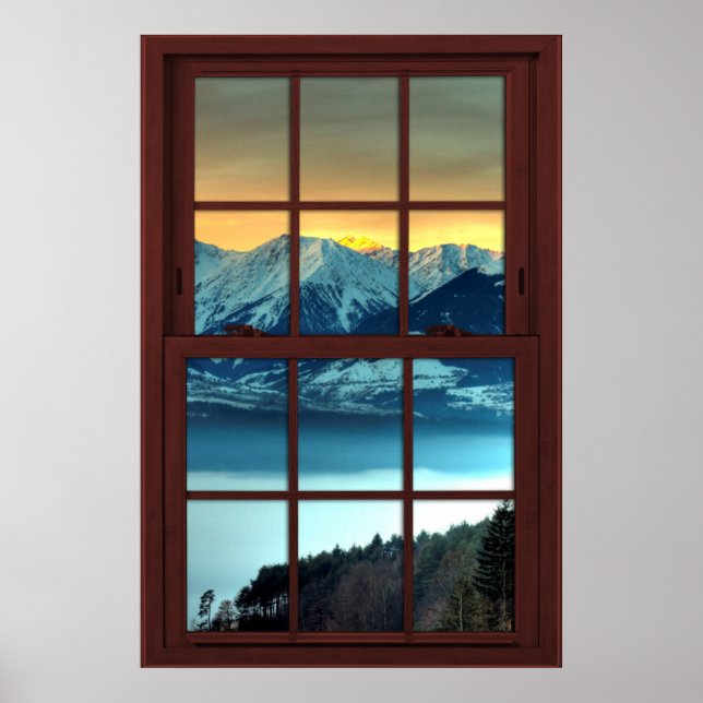 Cherry Wood Picture Window Mountain View 2 von 3 Poster (Vorne)