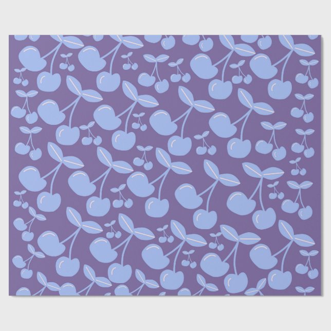 Cherry Wrapping Paper Cherry Party Tableware Geschenkpapier (Flach)