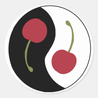 Cherry Ying Yang Aufkleber