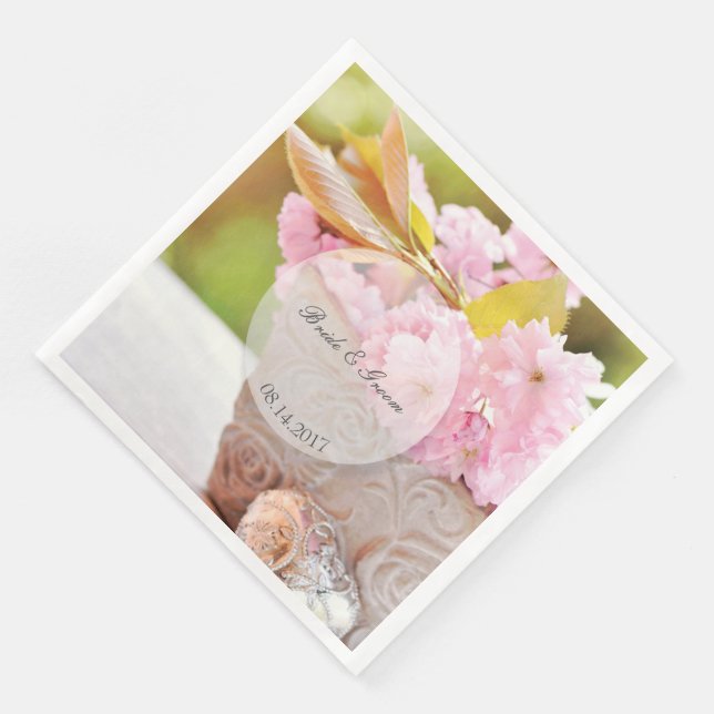 Cherryblossoms-Heirat Serviette (Ecke)