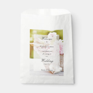Cherryblossoms rosa Blume bearbeitbare Hochzeit Geschenktütchen