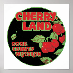 Cherryland Door Landkreis Wisconsin Poster