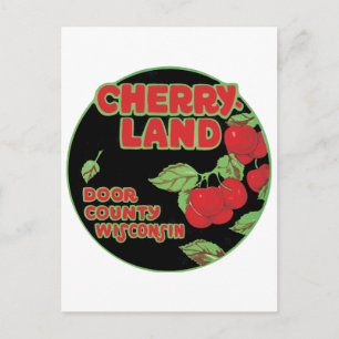 Cherryland Door Landkreis Wisconsin Postkarte
