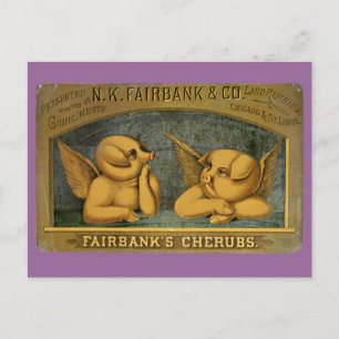 Cherub Angel Pigs Postcard Postkarte