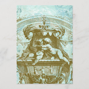 Cherub Angels Einladung im Vintage-Stil
