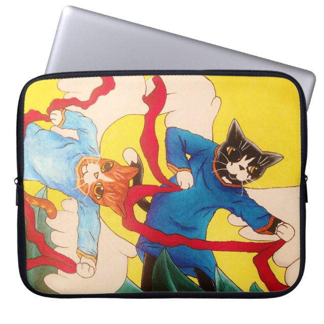 Cherub Cats Laptopschutzhülle (Vorderseite)