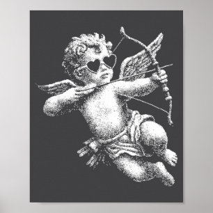 Cherub Engel Cud Vintage Ästhetik Valentinstag  Poster