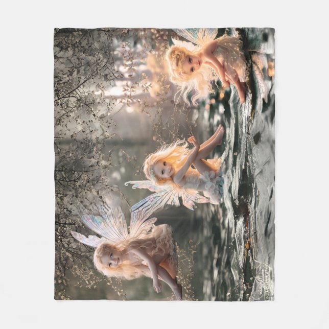 Cherub Fairy Fleecedecke (Vorderseite)