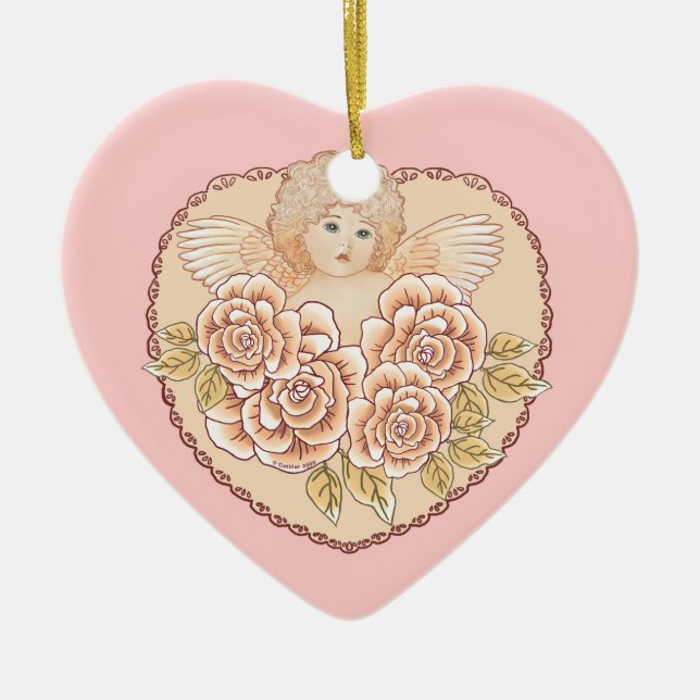 Cherub Heart Angel Ornament (Vorne)