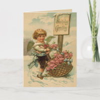 Cherub mit Rose