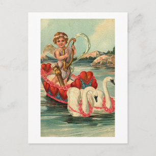 Cherub mit Schwanenboot Postkarte