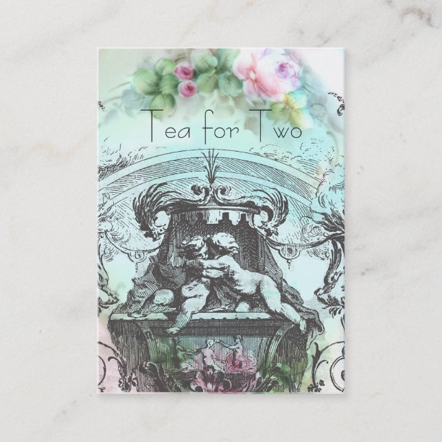 Cherub-Rokoko aus dem 18. Jahrhundert Visitenkarte (Vorderseite)