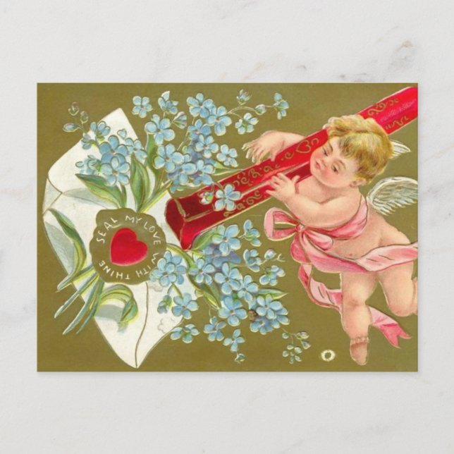 Cherub Valentine Card individuell anpassbar Feiertagspostkarte (Vorderseite)