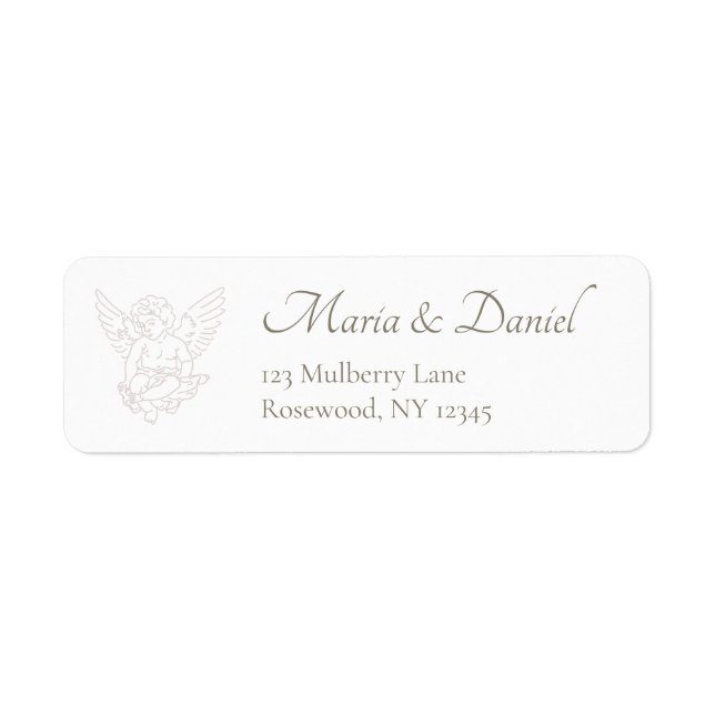 Cherub Wedding Return Address Label (Vorne)
