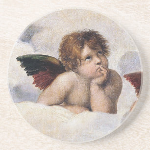 Cherubinen, geflügelte Engel Gemälde von Raffael Getränkeuntersetzer
