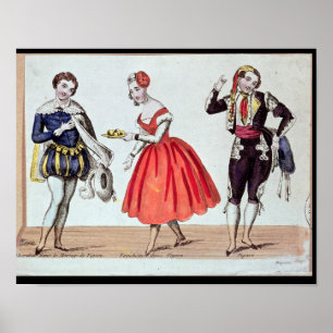 Cherubino, Fanchette und Figaro Poster