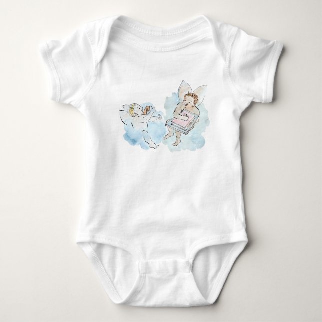 Cherubs - Engelchen Baby Strampler (Vorderseite)