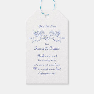 Cherubs Holding Heart Couple Cupids Initials Geschenkanhänger