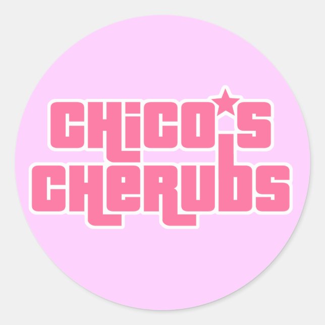 Cherubs-Sticker von Chico Runder Aufkleber (Vorderseite)