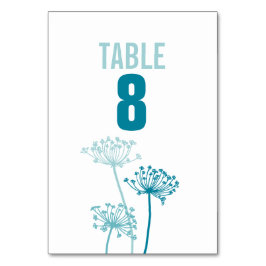 Chervil grafische Blume Hochzeit Tischnummern