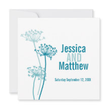 Chervil grafische moderne Blume aquamarine Hochzei