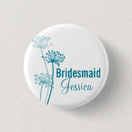 Chervil moderne Blume Hochzeit Button / Taste