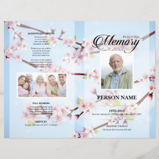 Chery Blossom Begräbnisvorlage