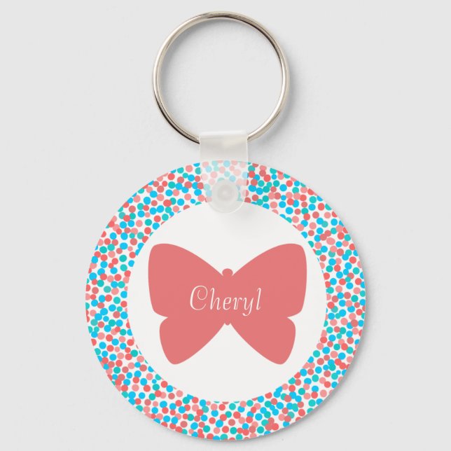 Cheryl Butterfly Dots Schlüsselanhänger (Vorderseite)