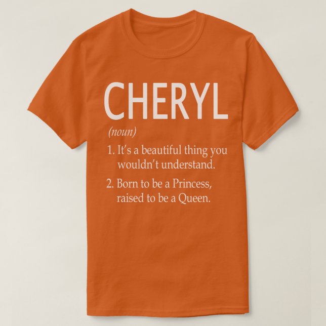 Cheryl Name Gift 176 T-Shirt (Design vorne)