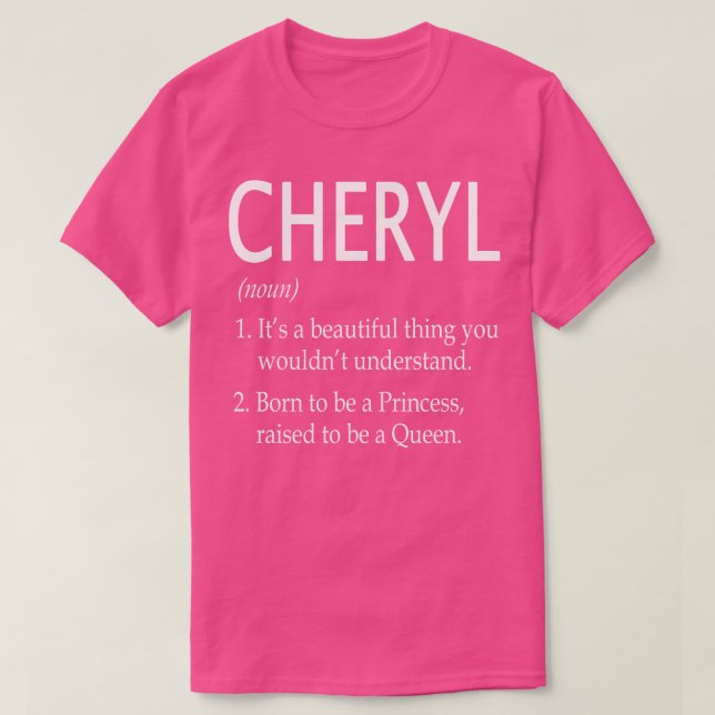 Cheryl Name Gift 179 T-Shirt (Design vorne)