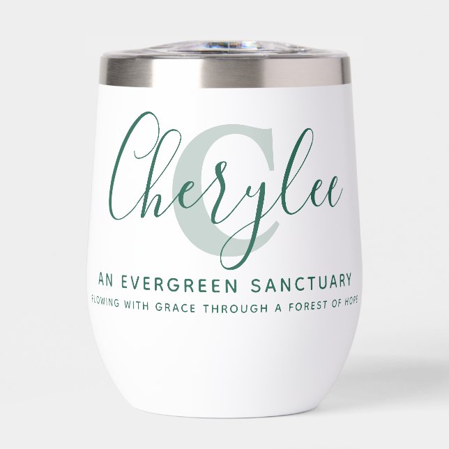 Cherylee name meaning and monogram green text (Vorderseite)