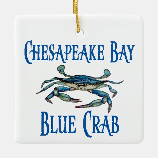 Chesapeake Bay Blue Crab Keramikornament (Vorderseite)