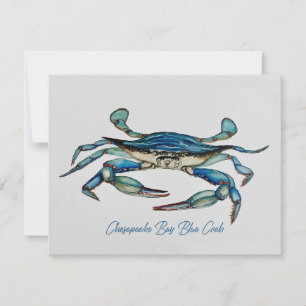 Chesapeake Bay Blue Crab Notecard Mitteilungskarte