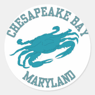 Chesapeake Bay Blue Crab Runder Aufkleber