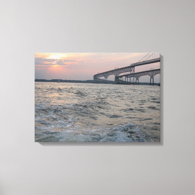 Chesapeake Bay Bridge Foto Leinwanddruck (Vorderseite)
