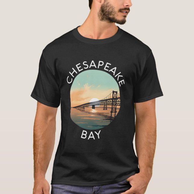 Chesapeake Bay Bridge Maryland Annapolis Kent Isla T-Shirt (Vorderseite)