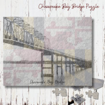 Chesapeake Bay Bridge Maryland Flag Puzzle