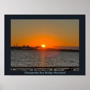 Chesapeake Bay Bridge Maryland Sonnenuntergang Pos Poster