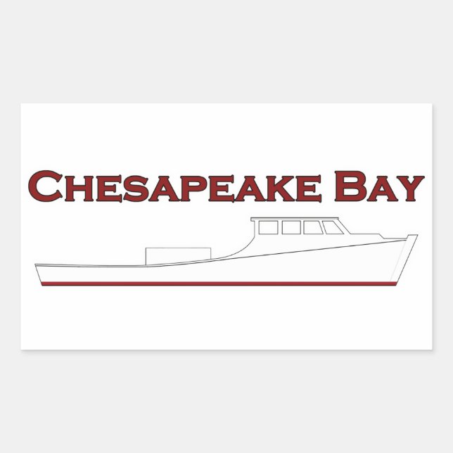 Chesapeake Bay Deadboat Rechteckiger Aufkleber (Vorderseite)