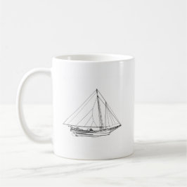 Chesapeake Bay-Fisch-Segelboot Kaffeetasse