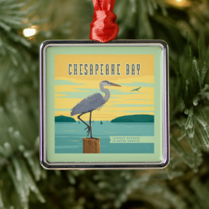 Chesapeake Bay größte Küste Nordamerikas Ornament Aus Metall