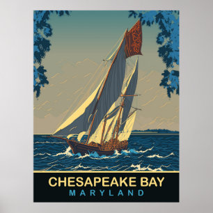 Chesapeake Bay, Maryland, Reise Poster