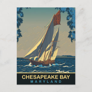 Chesapeake Bay, Maryland, Reisen Postkarte