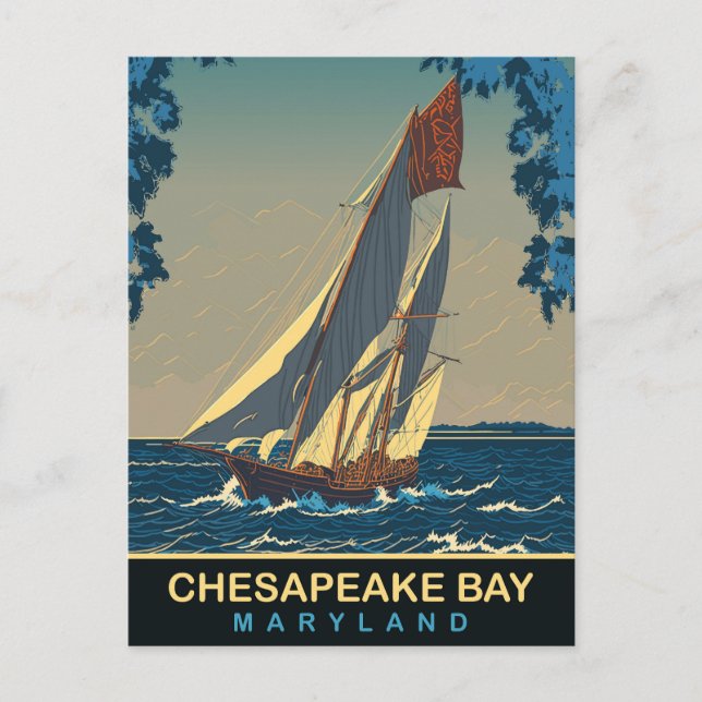Chesapeake Bay, Maryland, Travel Postkarte (Vorderseite)