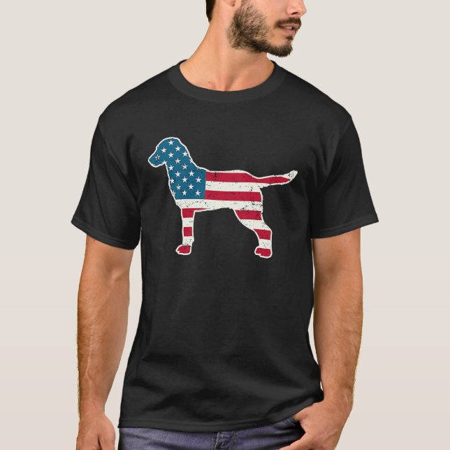 Chesapeake Bay Retriever 4. Juli Männer USA Ameri T-Shirt (Vorderseite)