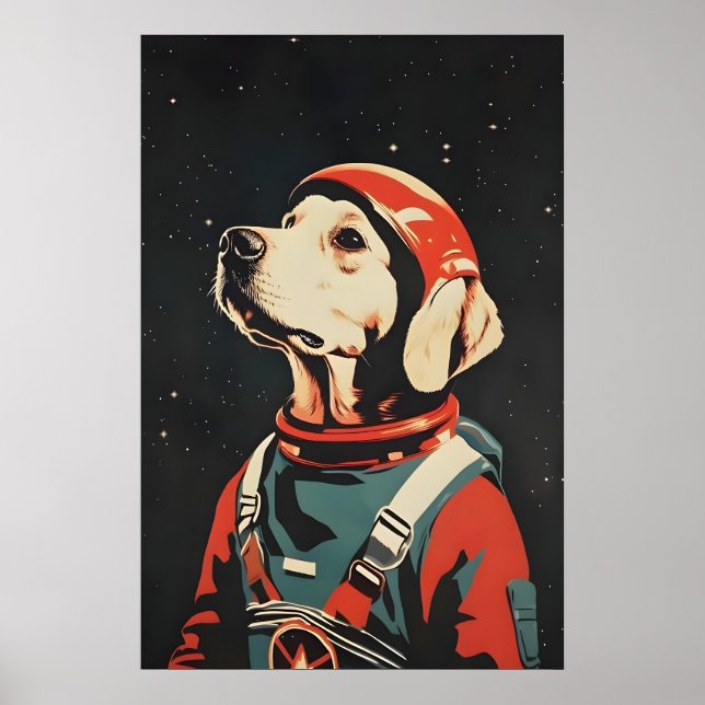 Chesapeake Bay Retriever Astronaut Poster (Vorne)