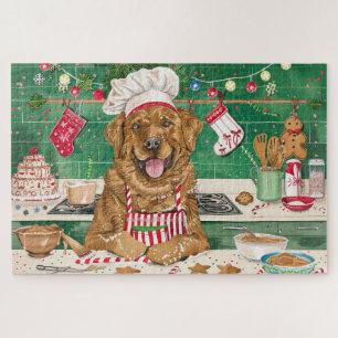 Chesapeake Bay Retriever Backen: Feierliche Weihna Puzzle
