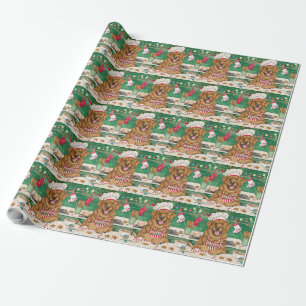 Chesapeake Bay Retriever Backen: Festliches Weihna Geschenkpapier
